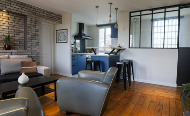 Agencement et décoration d’un espace de vie/cuisine à Saint-leu-la-forêt (95) image 