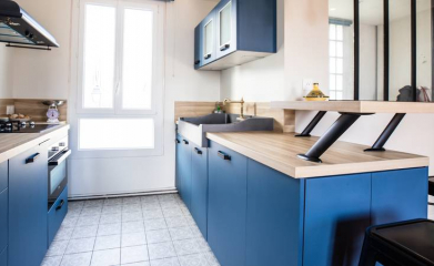 Agencement et décoration d’un espace de vie/cuisine à Saint-leu-la-forêt (95) image 