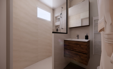 Conception 3D d&rsquo;une salle de bain &agrave; Vaur&eacute;al image 