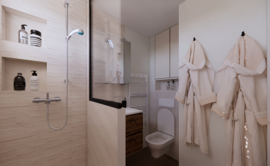 Conception 3D d&rsquo;une salle de bain &agrave; Vaur&eacute;al image 